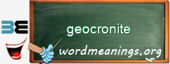 WordMeaning blackboard for geocronite